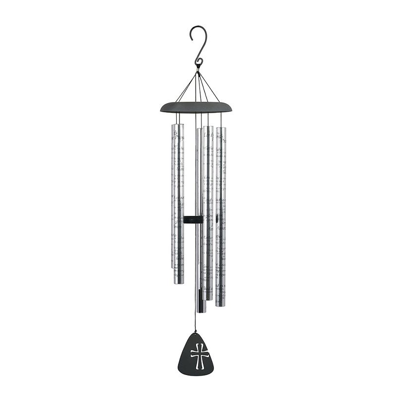 Carson Home Accents 60237 Signature Sonnet Series Lord's Prayer Memorial Wind Chimes for Outdoor House Gardens and Patios, 44 Inch