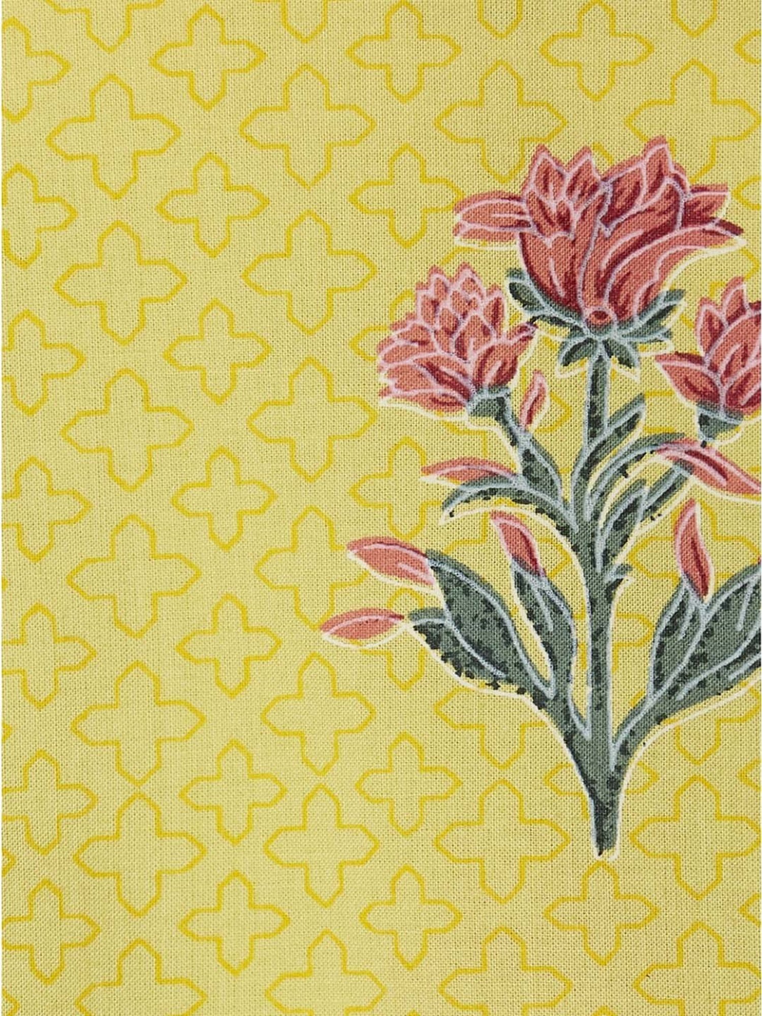 Rangmanch by Pantaloons Yellow & Blue Cotton Floral Print Kurta Palazzo Set