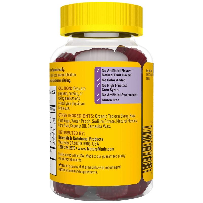Nature Made Elderberry Gummies with Vitamin C & Zinc - Raspberry - 60ct