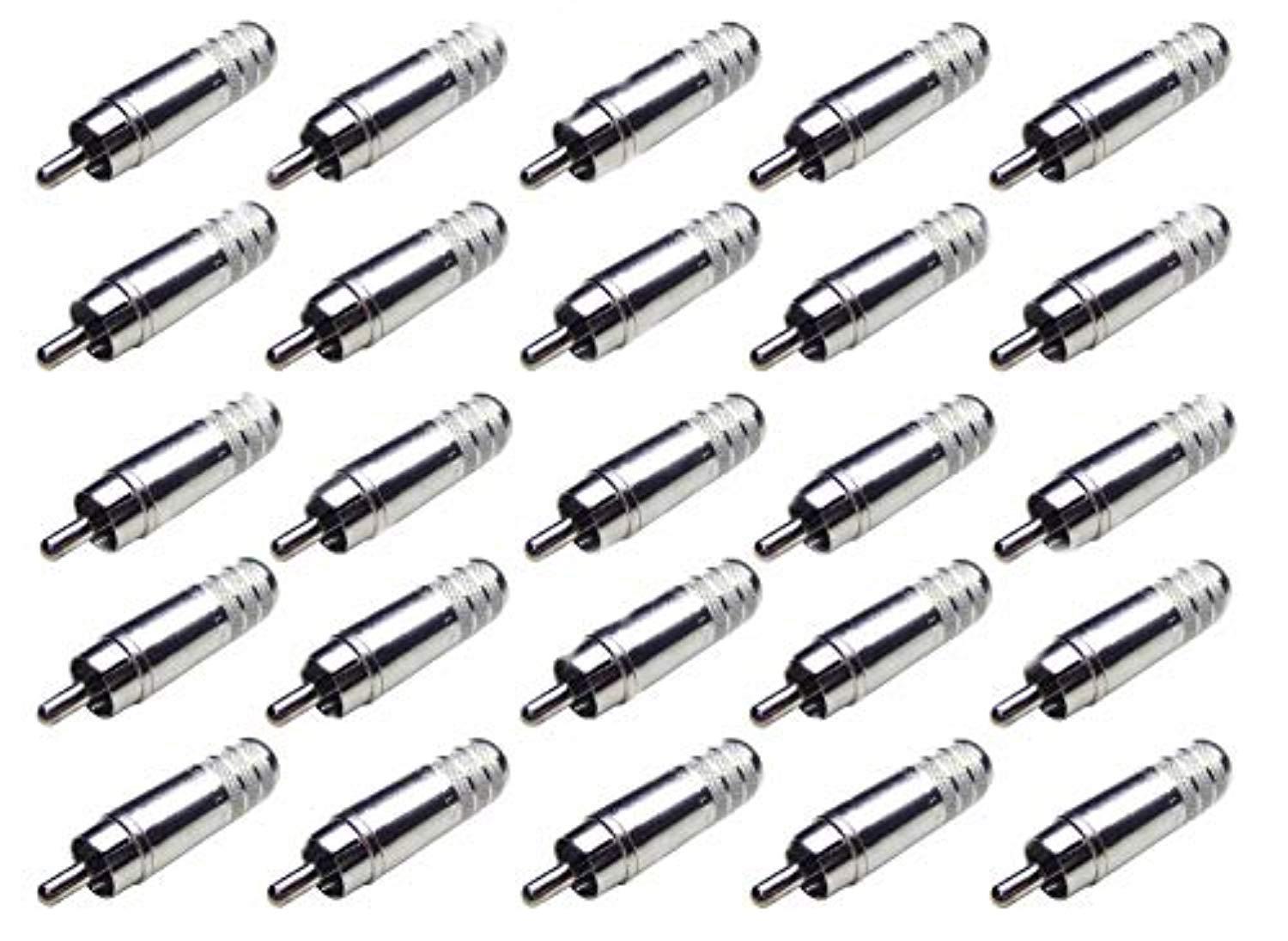 (25 pack) switchcraft 3502a long body cable end rca male with solder terminals