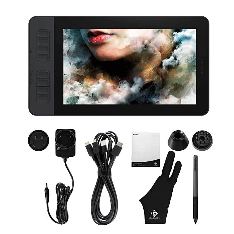 PD1161 11 6 Inches HD IPS Tilt Support Graphics Drawing Pen Display with 8 Shortcuts and 8192 Levels Battery Free AP50 Stylus