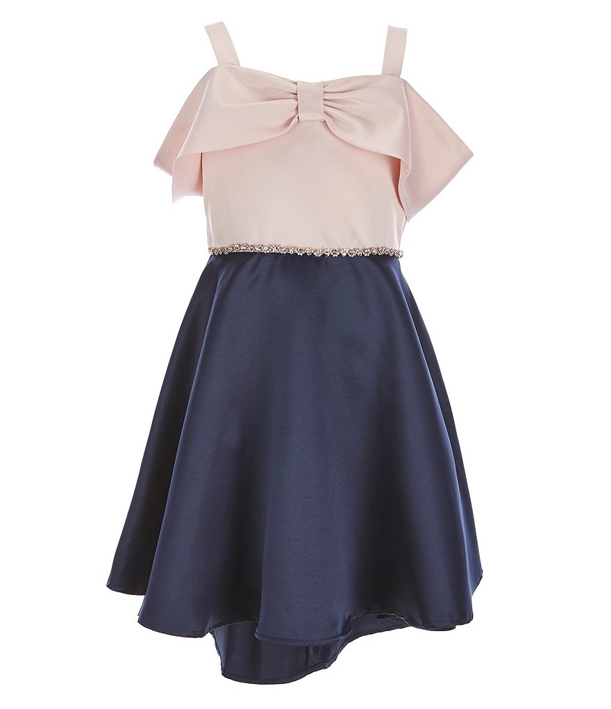 Poppies and Roses Big Girls 7-16 Flutter-Sleeve Double Hem Fit-And-Flare Dress