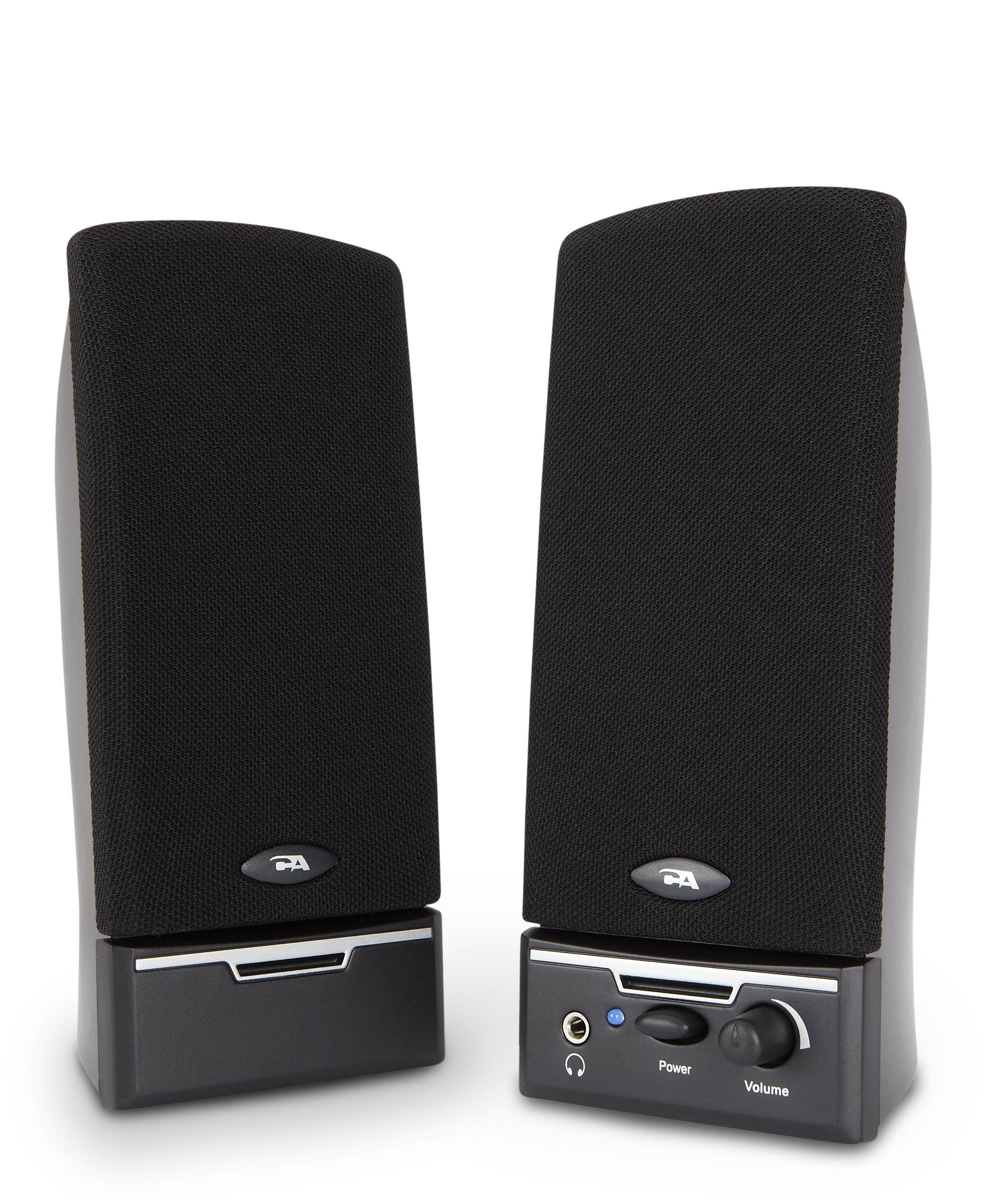Cyber Acoustics 2.0 Amplified Speaker System Delivering Quality Audio (CA-2014WB)