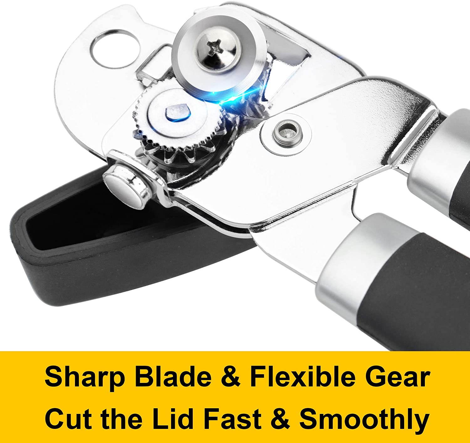 Can Opener Safety Cut 3-in-1 Durable Stainless Steel Can Opener Manual Smooth Edge Food Can Openers Bottle Kitchen