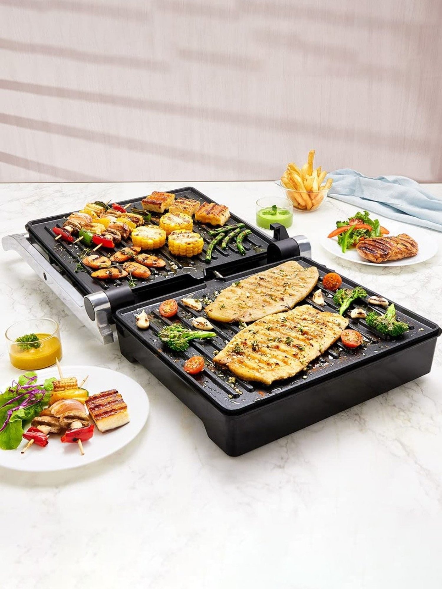 Borosil Sandwich Maker 2000W with Non stick coating (Black)