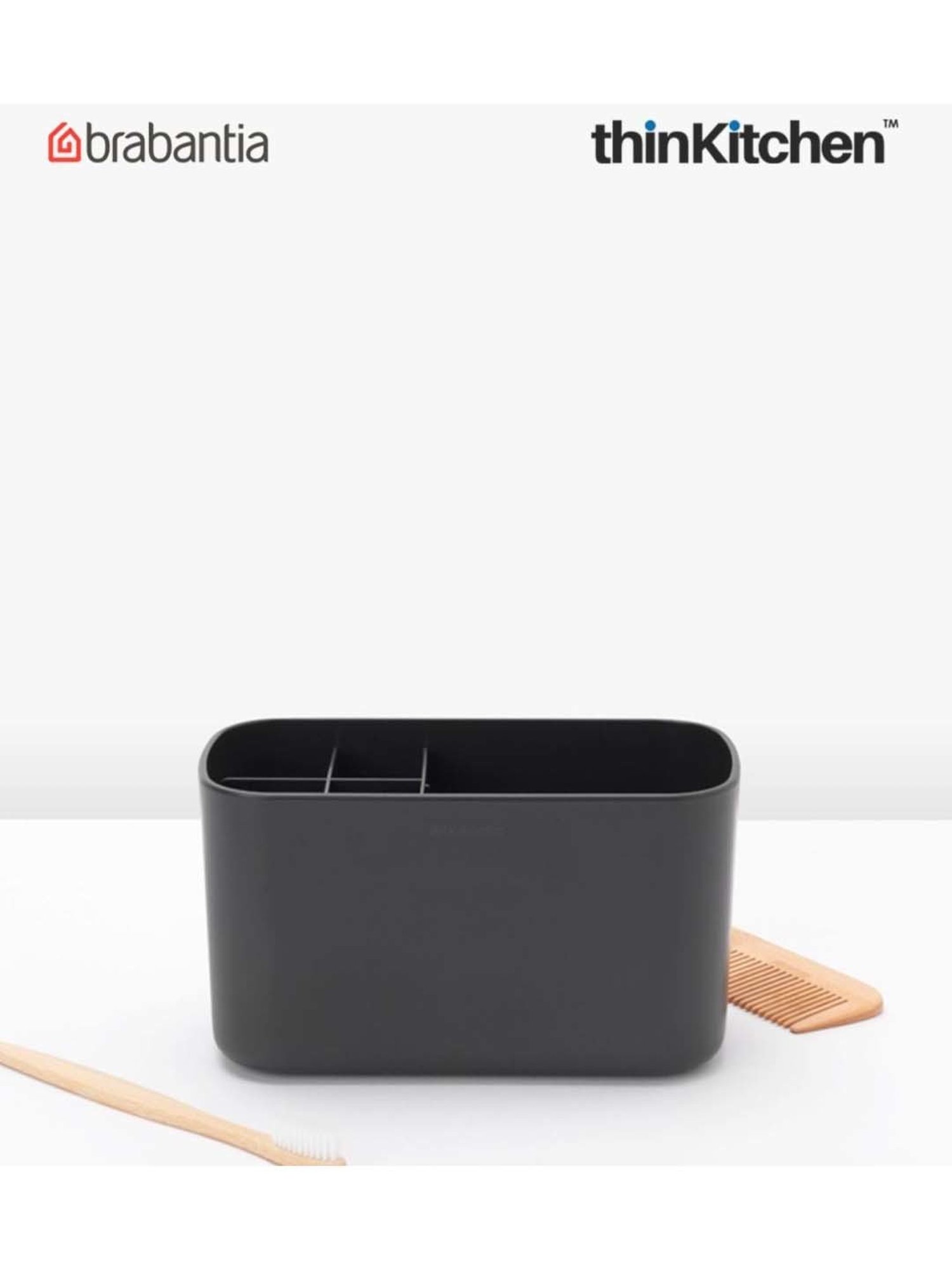 Brabantia Dark Grey Plastic Renew Bathroom Caddy