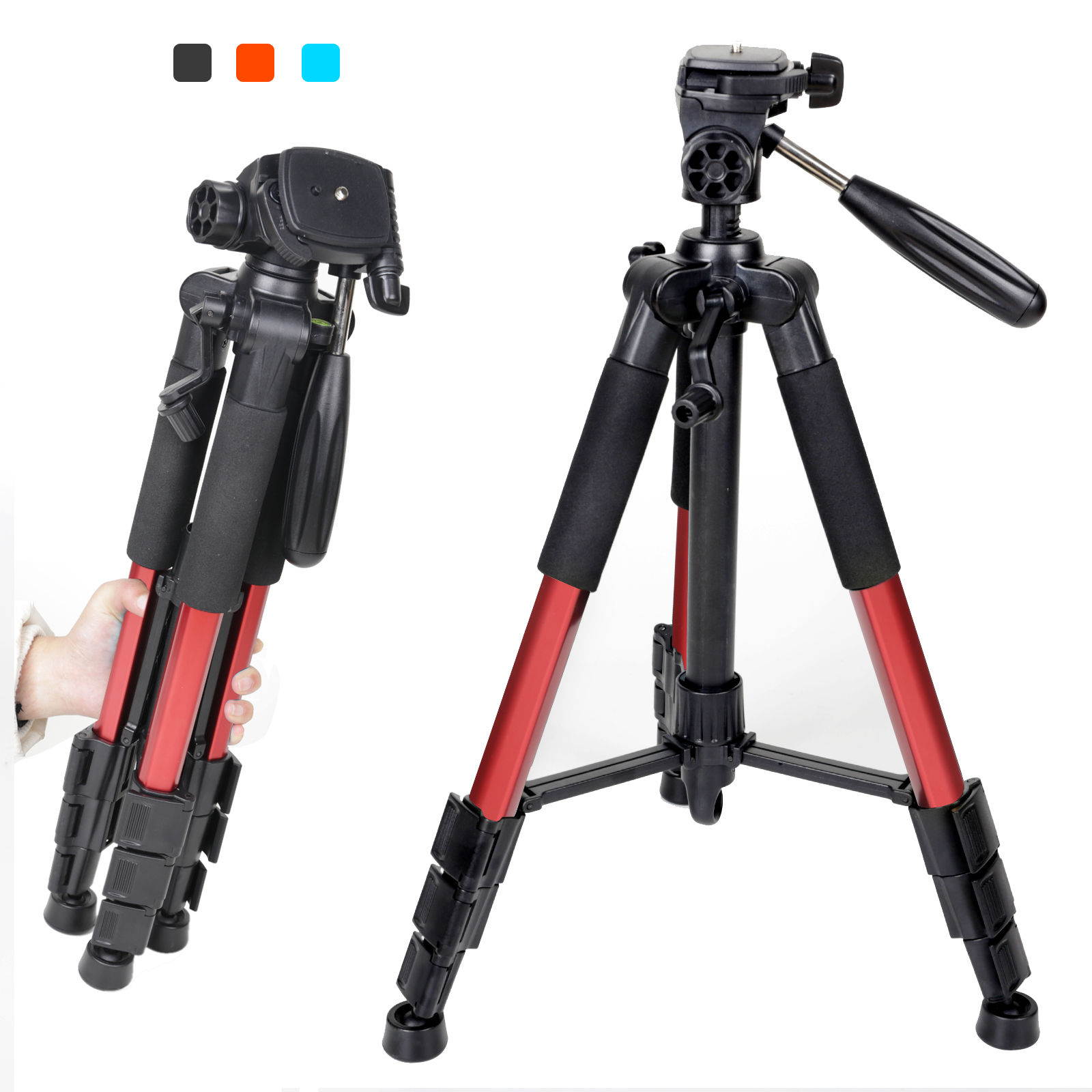 Zomei Q111 Professional Heavy Duty Aluminium Tripod&Pan Head 55inch Panoramic Camera Tripod Lightweight with 1/4 Quick Release Plate for Digital SLR Canon Nikon Sony Samsung etc