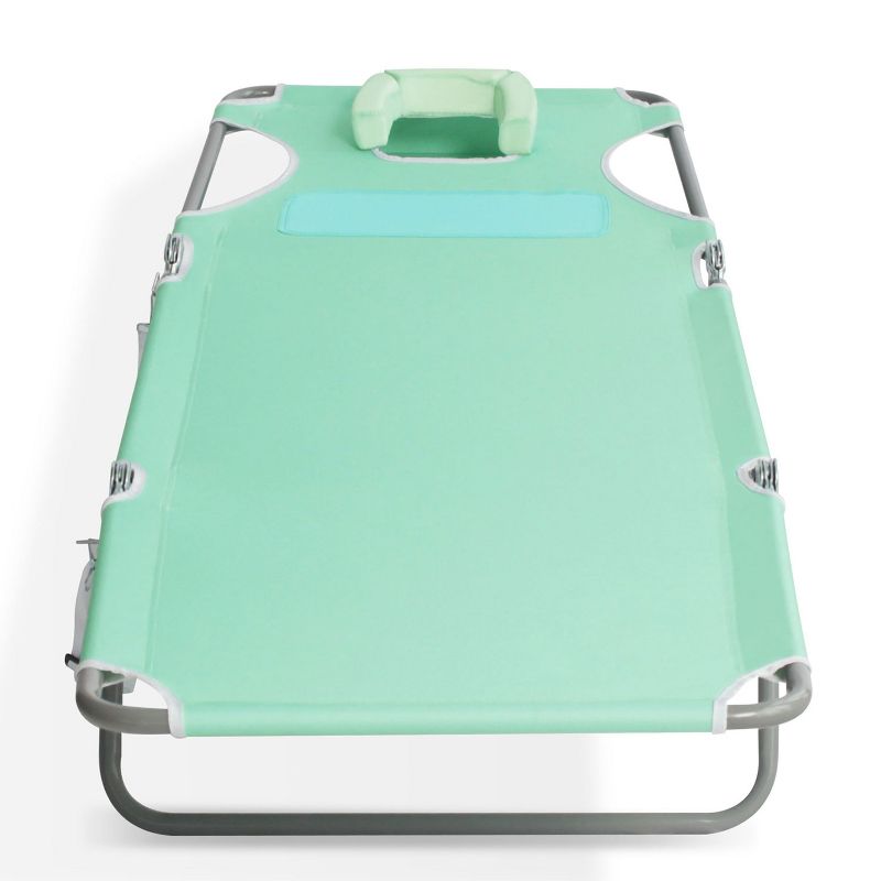 Ostrich Outdoor Lightweight Folding Adjustable Reclining Ladies Mens Comfort Chaise Lounge Beach Chair for Tanning Pool Lake Patio Lawn Camping, Teal