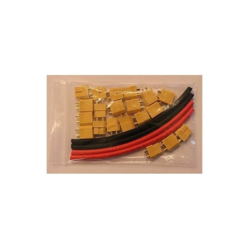 10 Pair XT60 XT60 Male Female Bullet Connectors Power Plugs with Heat Shrink for RC Lipo Battery