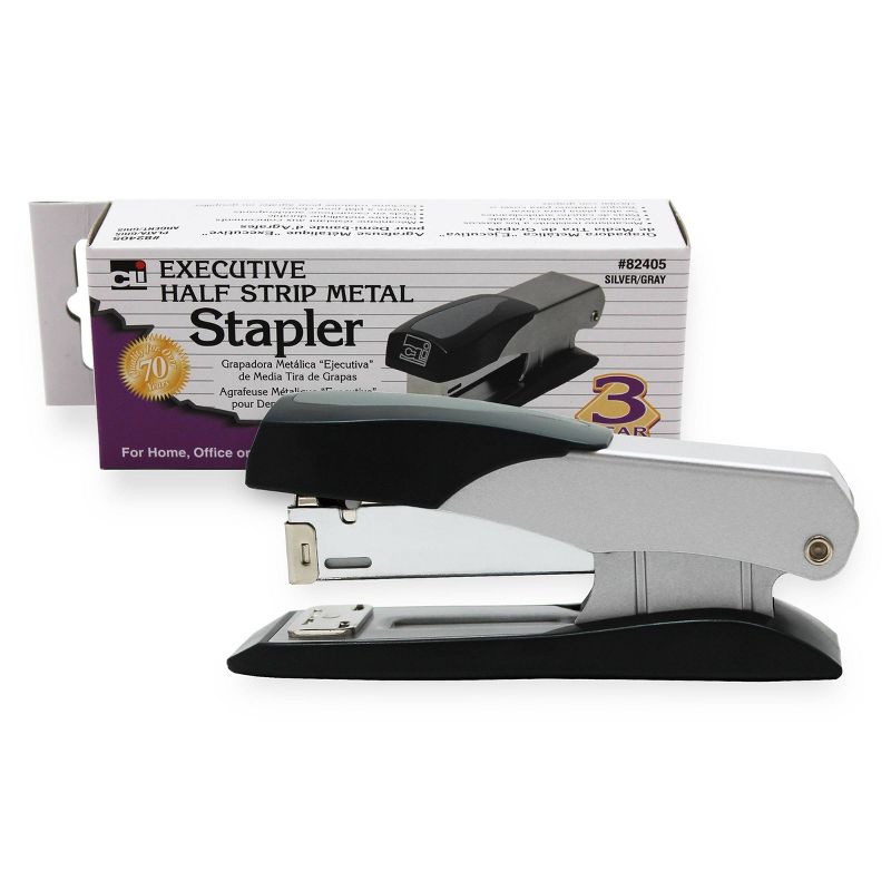 6pk Executive Half Strip Metal Stapler - Charles Leonard
