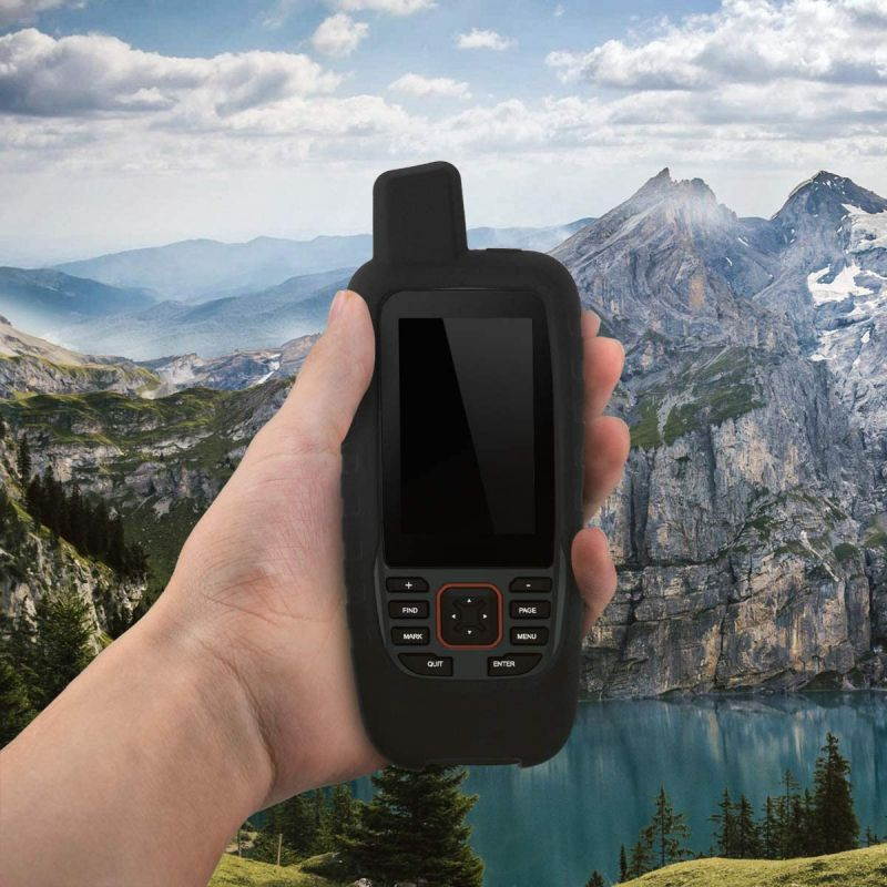 kwmobile Case Compatible with Garmin GPSMAP 86s / 86sc - GPS Handset Navigation System Soft Silicone Skin Protective Cover - Black