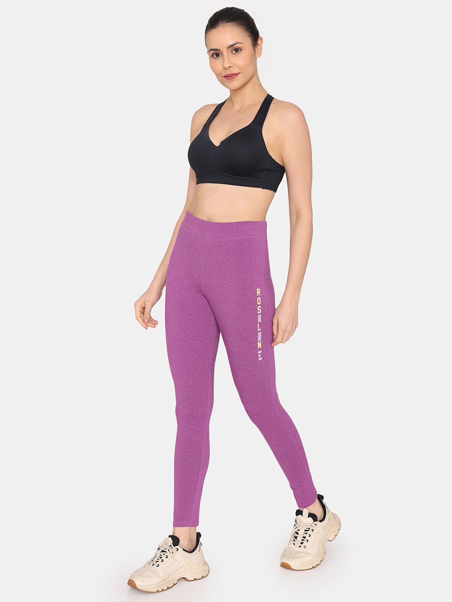 Rosaline by Zivame Purple Tights