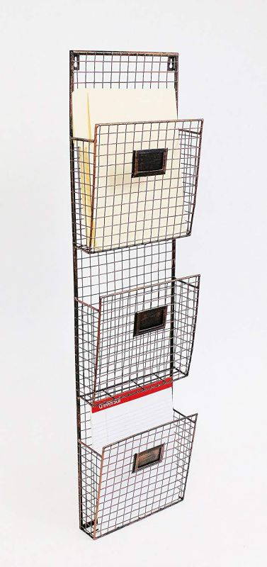 3 Pocket Wall File Holder Finish: Copper