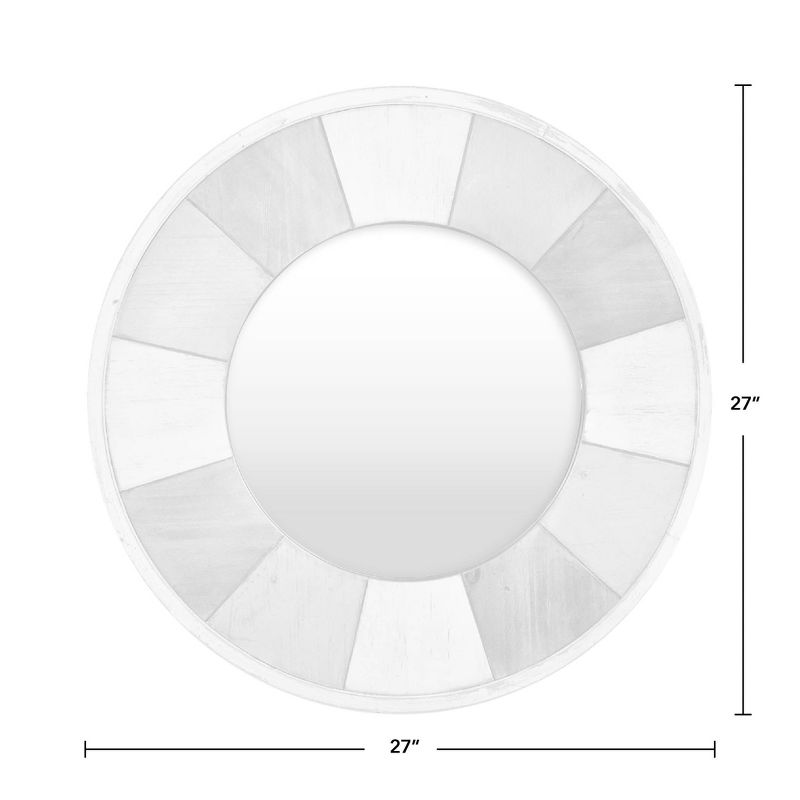 27" x 0.5" x 27" Farmhouse Cottage Timbers Mirror Aged Teal - FirsTime & Co.