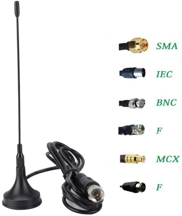 fosa Wireless Indoor TV Antenna UHF/VHF Dual-Band 1.5m F 12cm Rod DVB-T Suction Cup Antenna Waterproof for Home/Car TV, ATSC TV Country