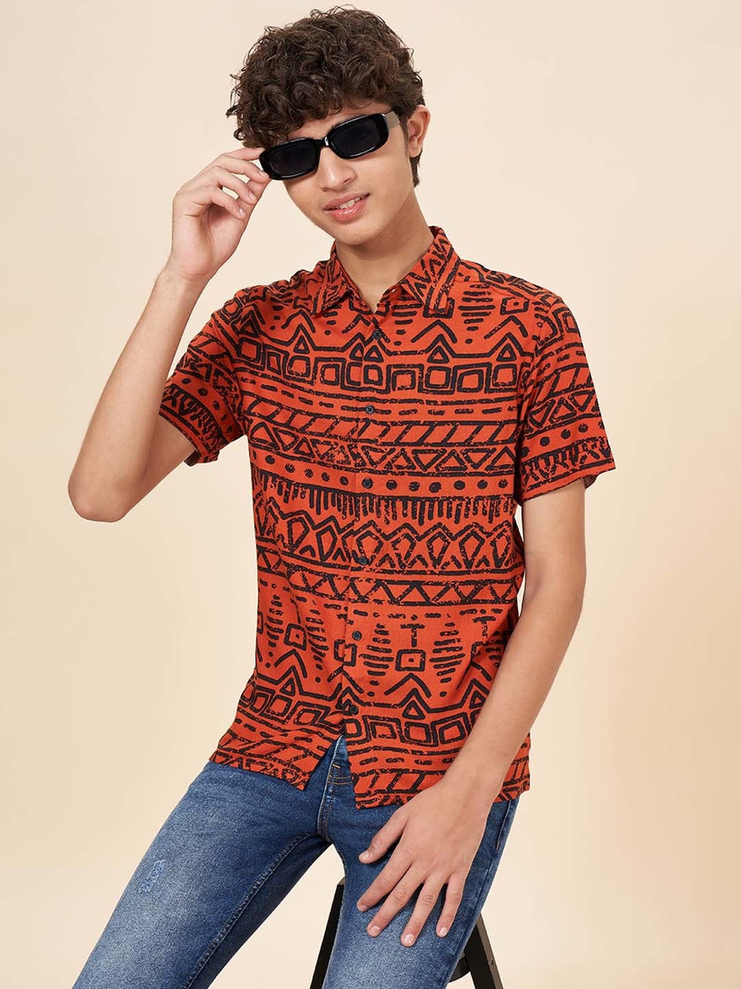 Coolsters by Pantaloons Kids Rust Printed Shirt