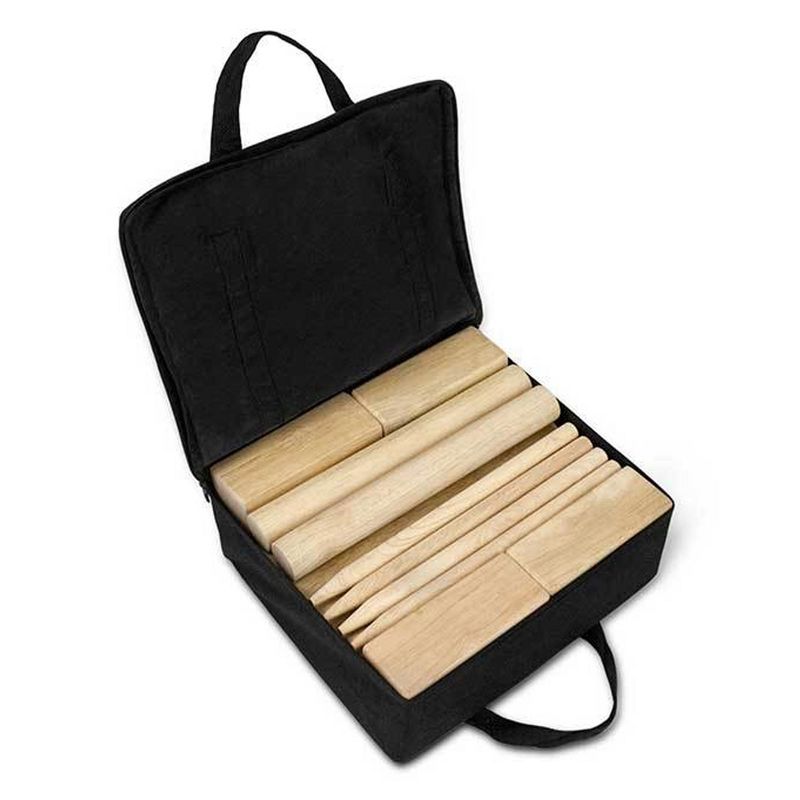 YardGames Kubb Premium Wooden Game Set with Canvas Transport & Storage Bag