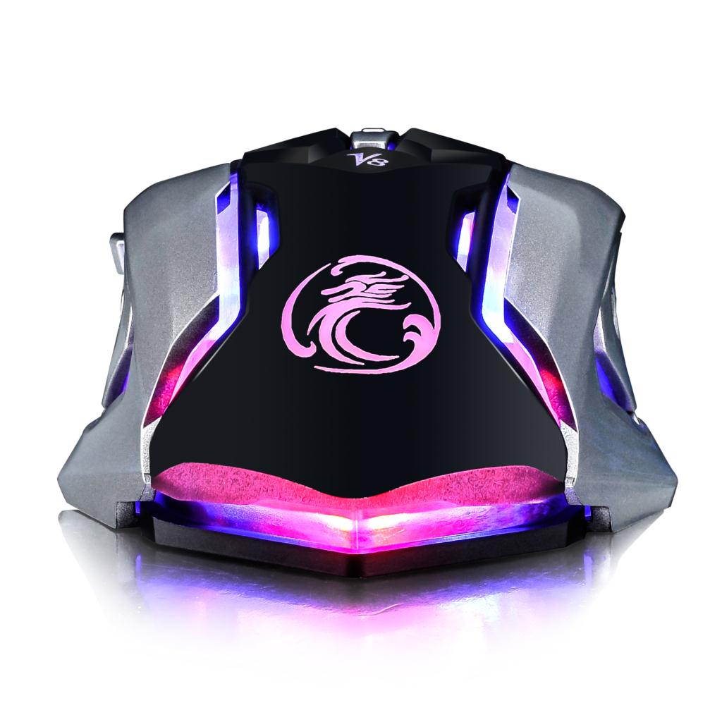 Funtech 4000DPI Wired Gaming Mouse 6 Buttons 500Hz Adjustable LED Optical Professional Gamer Mouse USB Computer Mice For PC Laptop V8