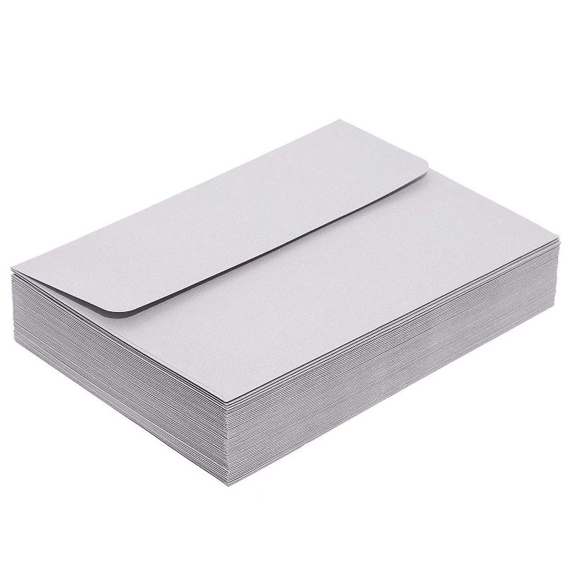 Paper Junkie 50-Pack Metallic Silver A7 Premium Self Seal Envelopes 5 x 7  for Invitation & Greeting Cards