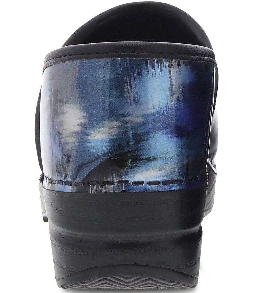 Dansko Professional Blue Brush Leather Clogs