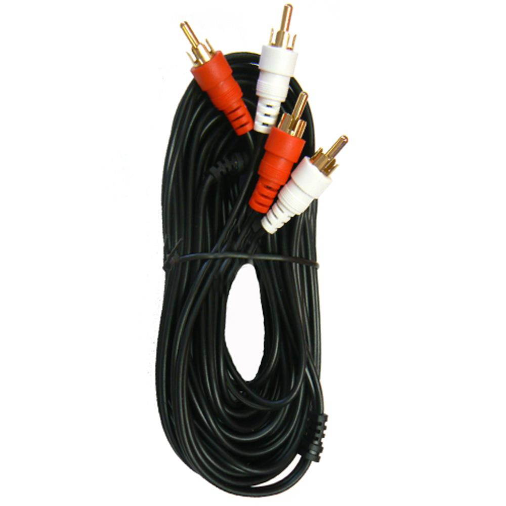 Acoustic Audio AARCA25 Pro Audio RCA to RCA 25 Foot Cables Home Red and White