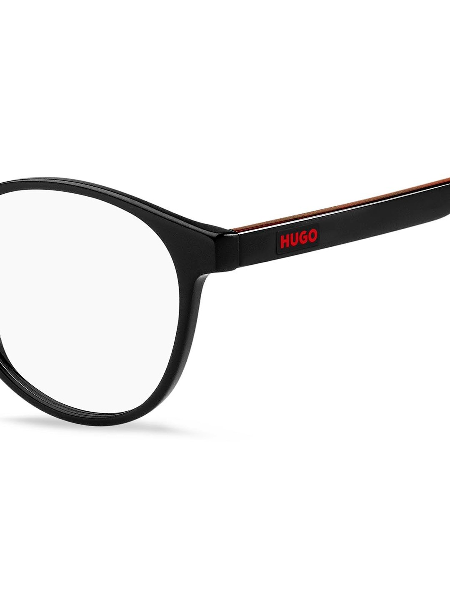 HUGO Black Oval Eye Frames for Men