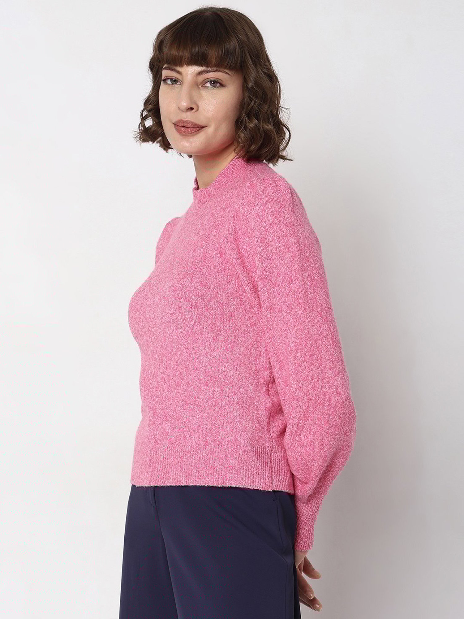 Vero Moda Pink Regular Fit Pullover
