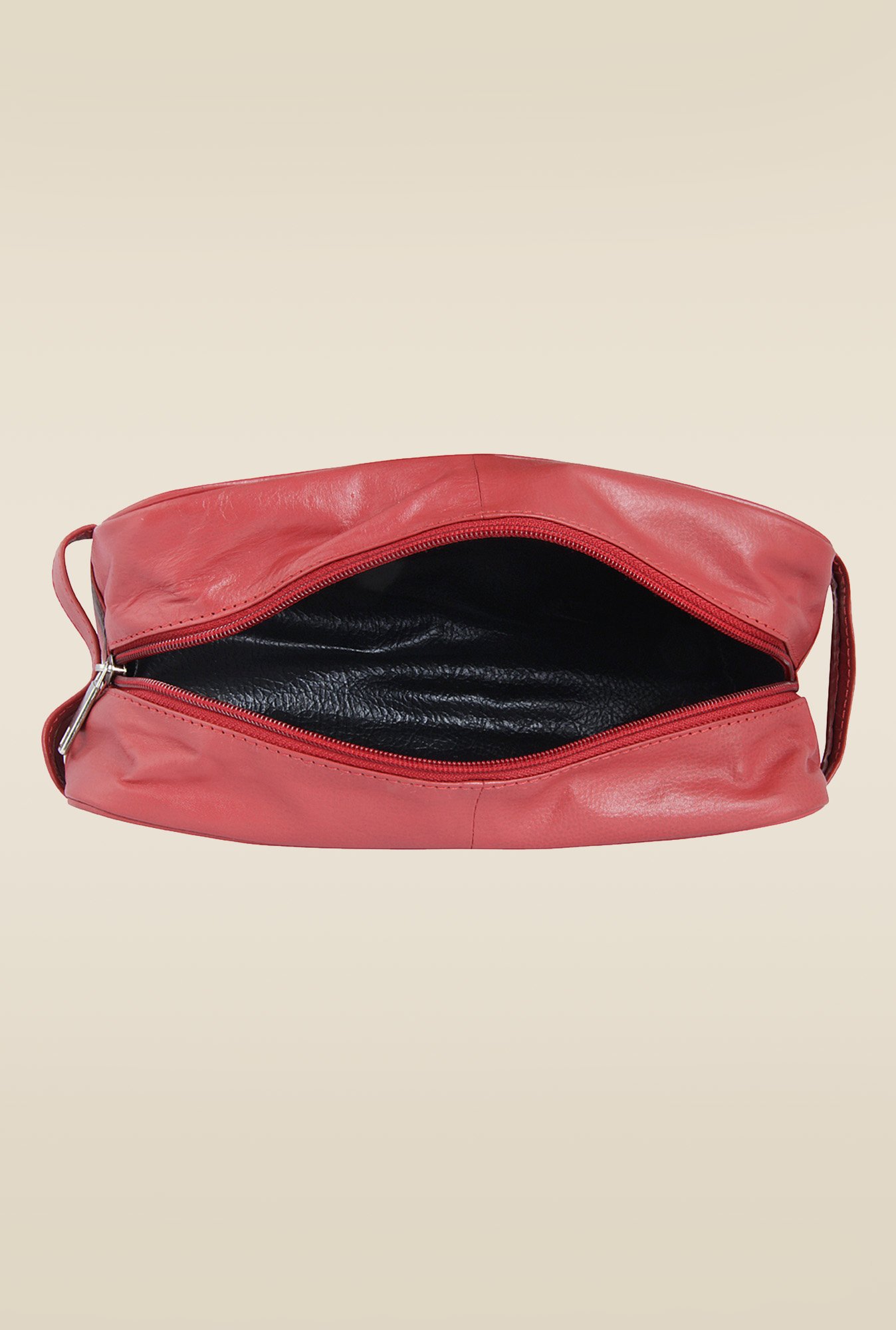 Kara Red Unisex Leather Pouch