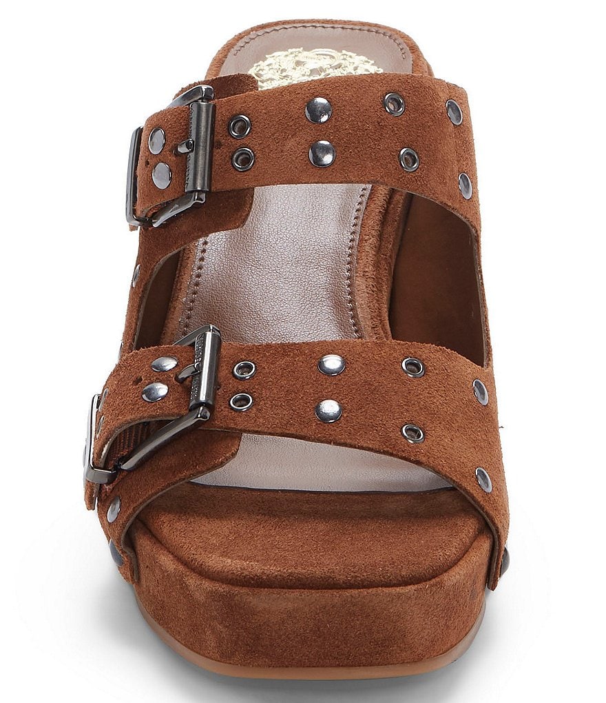 Vince Camuto Maidell Suede Studded Buckle Sandals