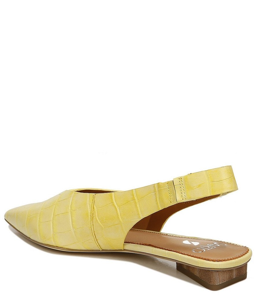 Sarto by Franco Sarto Grayson Croco Print Leather Slingback Flats