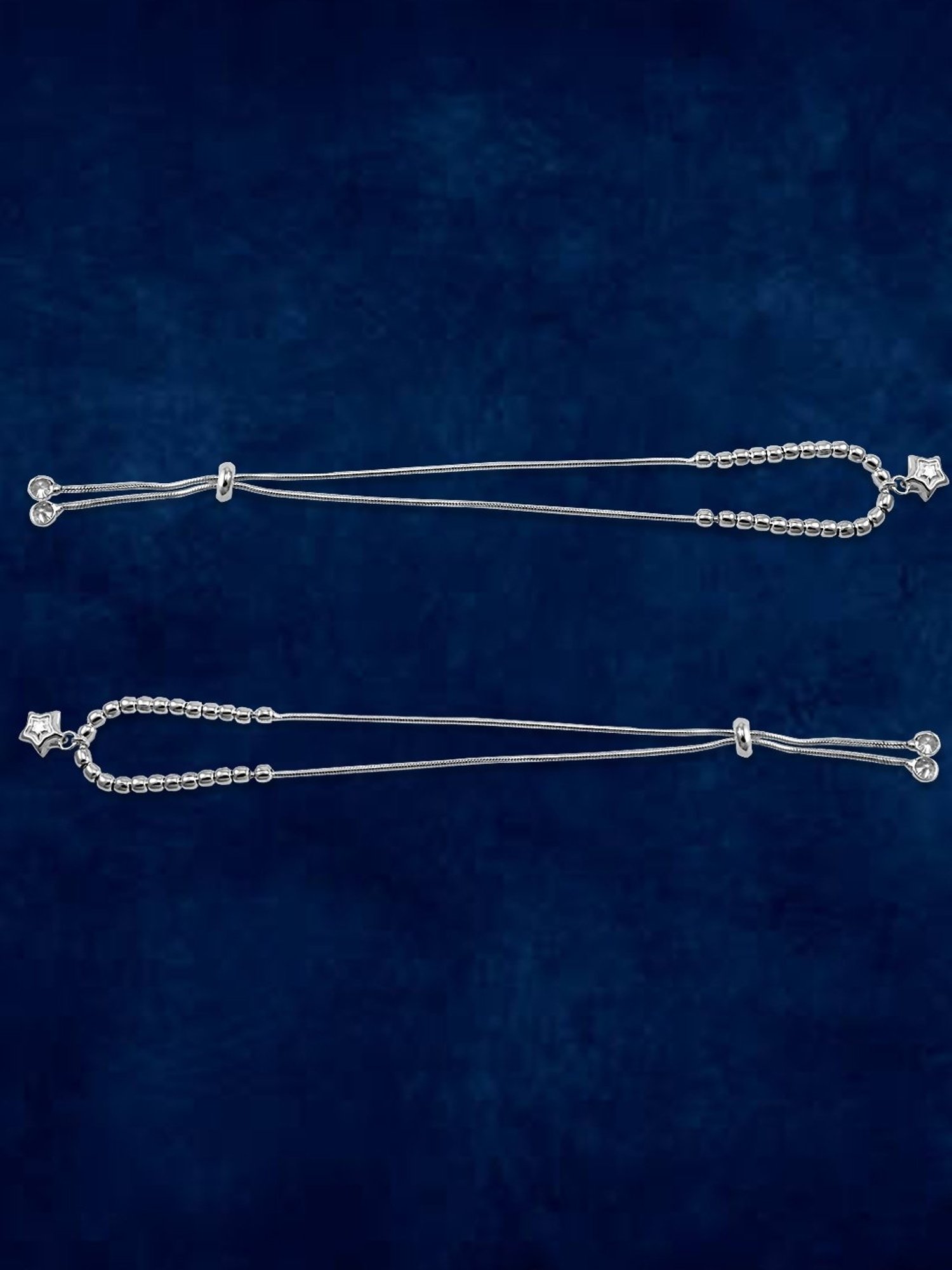 Taraash 92.5 Sterling Silver Star Anklets For Women