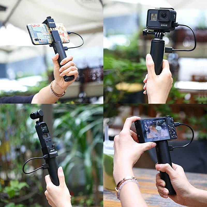 BG2 6800mAh Power Bank Hand Grip for Sony RX100 VII Canon G7X Mark III Compact Digital Cameras GoPro 8 7 6 5 Action Cameras DJI OSMO Pocket and iPhone 11 Samsung Google OnePlus Smartphones