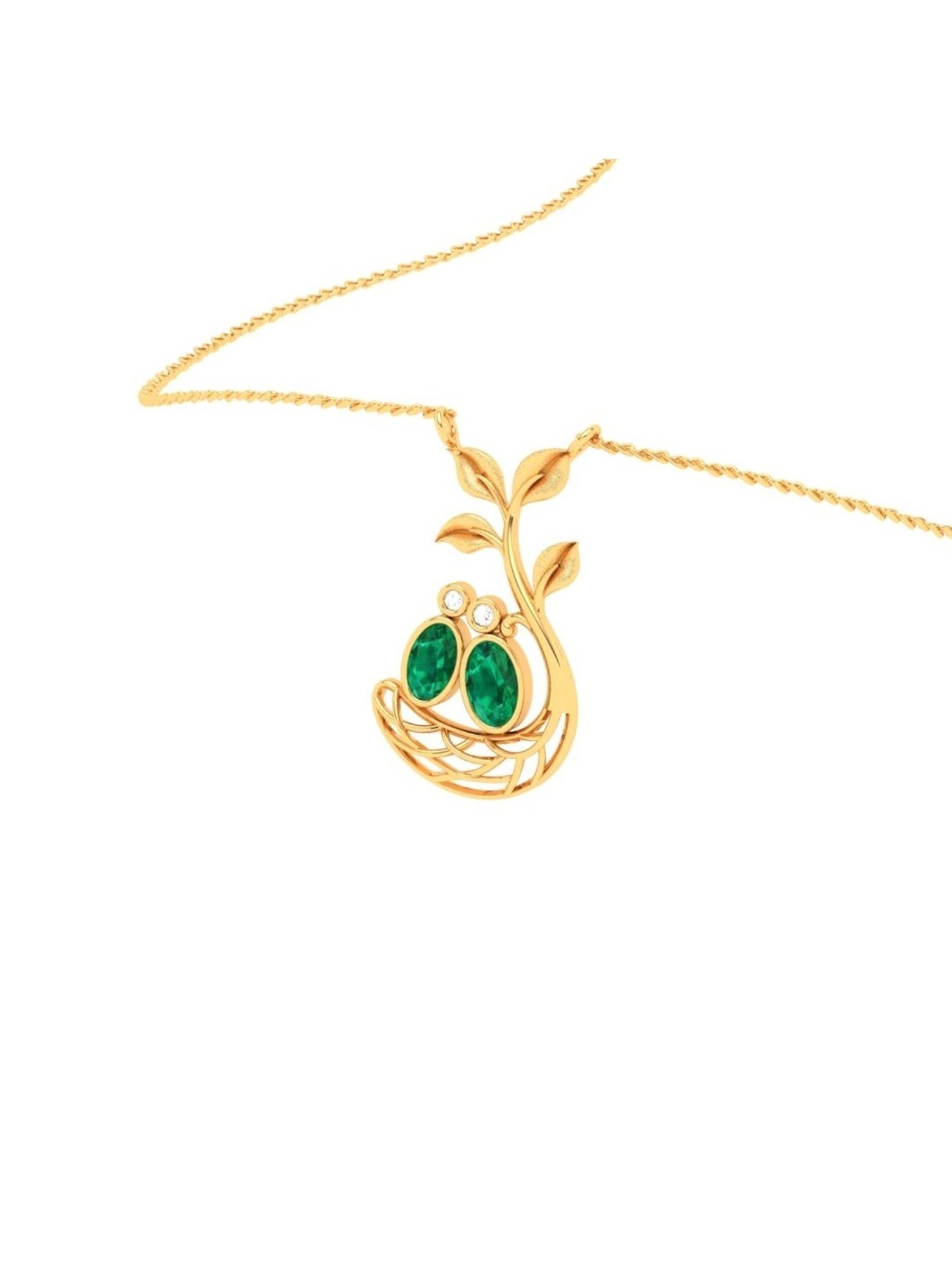 Mia by Tanishq 14 Karat Yellow Gold Two to Tango Diamond Necklace