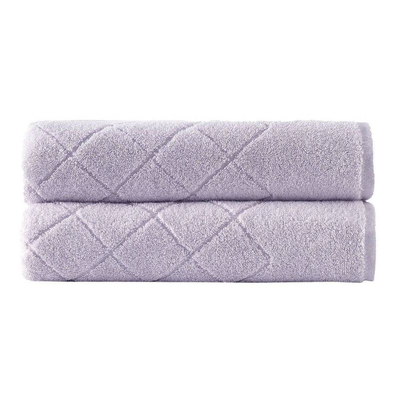 2pc Gracious Turkish Cotton Bath Towel Set Lilac - Enchante Home