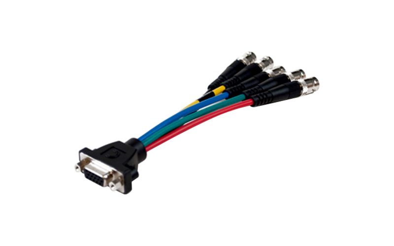 Comprehensive Pro AV/IT Series low-profile VGA HD 15 jack to 5 BNC jacks cable 1ft. - BNC/VGA Video Cable for Video Device