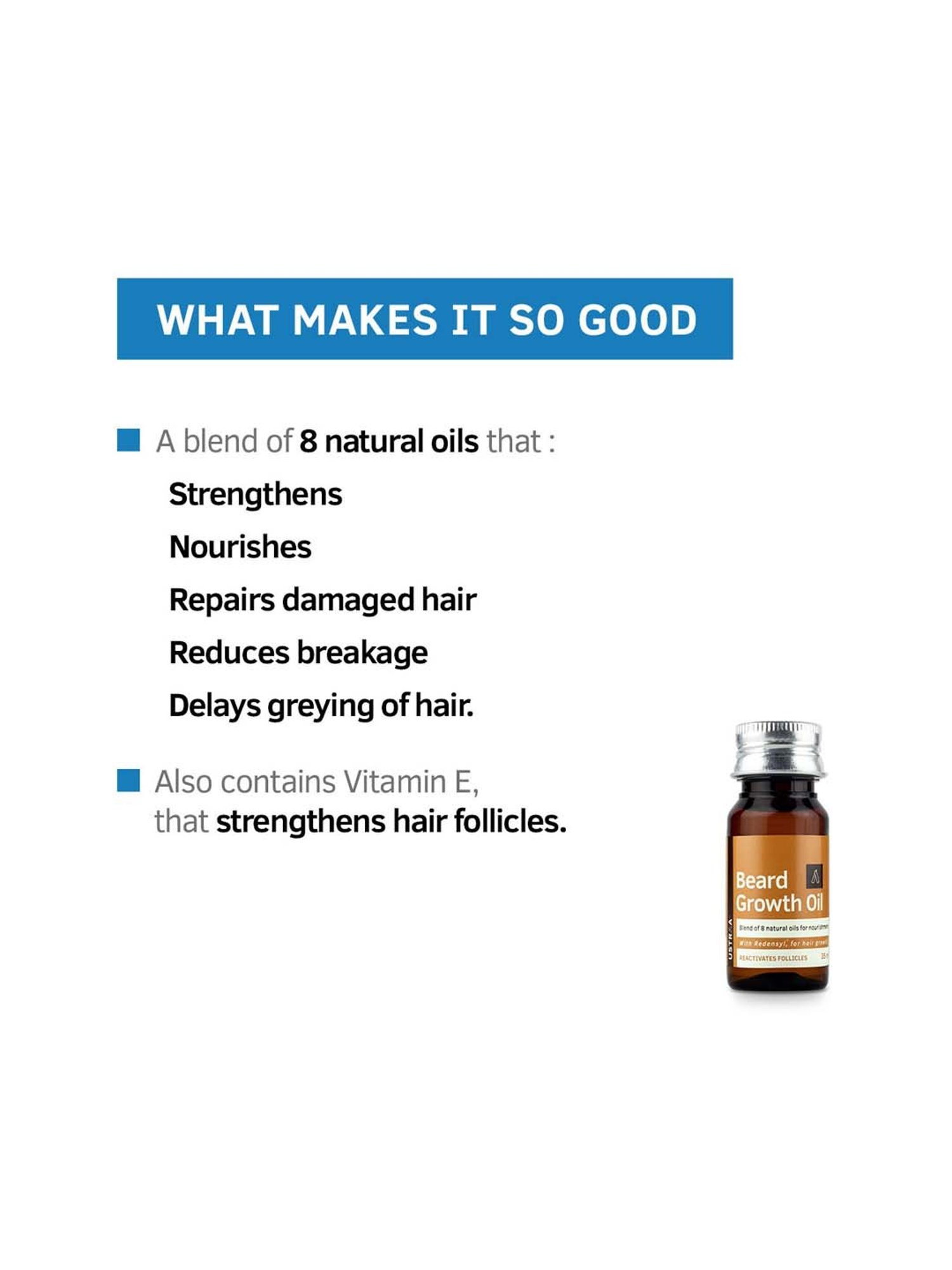 THE REAL MAN Beard Growth Oil 100 Percent Organic Beard & Moustache Hair Growth Oil - 50 ml