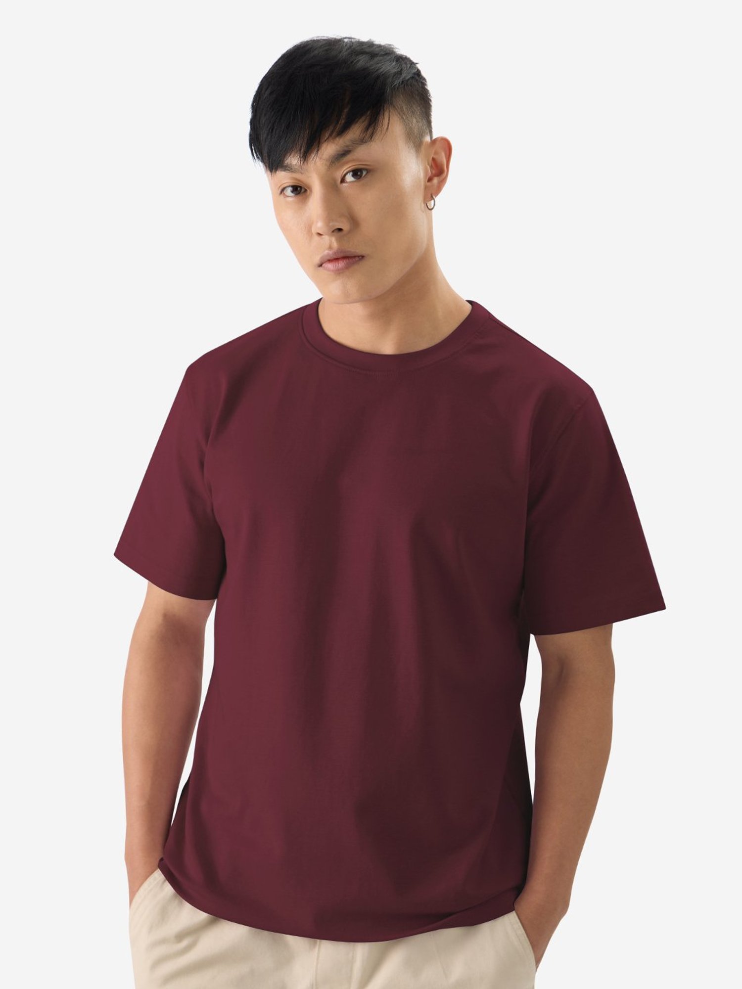 Levi's Pink Cotton Slim Fit Texture Henley T-Shirt