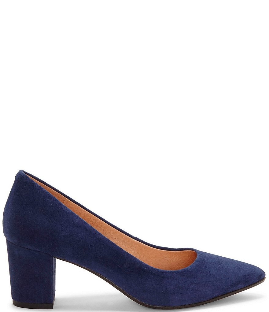 CC Corso Como Ryanna Water-Repellent Suede Block Heel Pumps