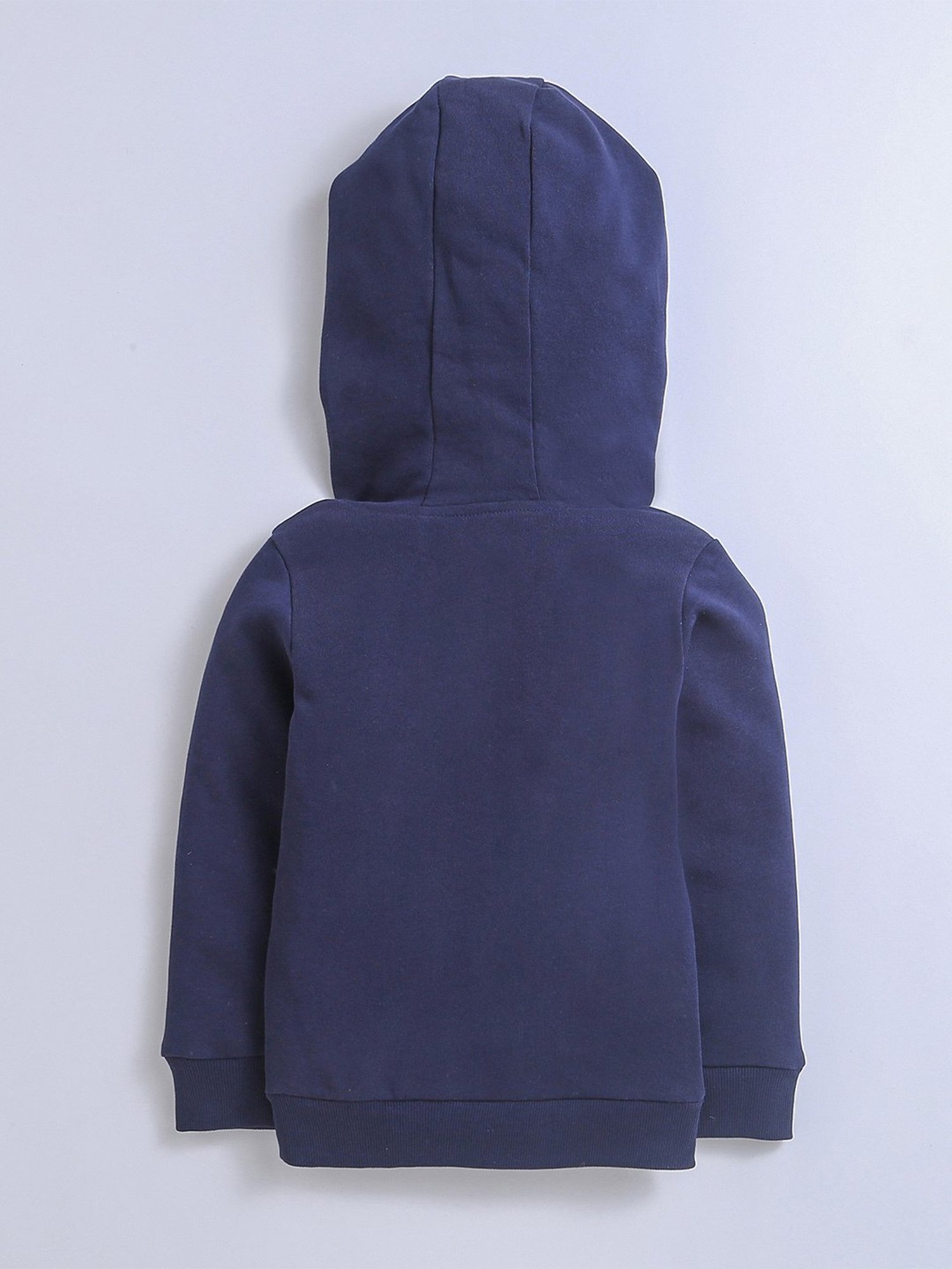 Nino Bambino Kids Navy Solid Full Sleeves Hoodie