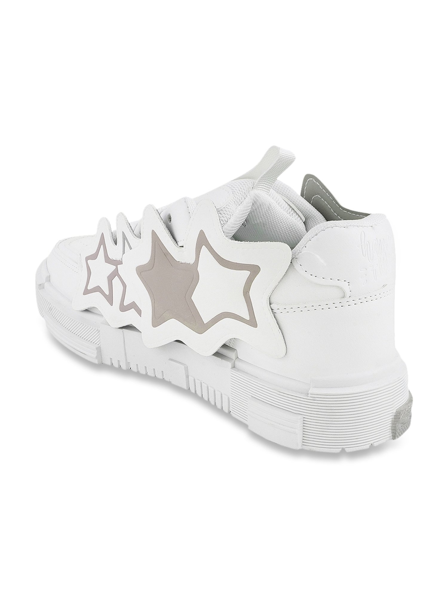 The White Pole Men's Grey Casual Sneakers