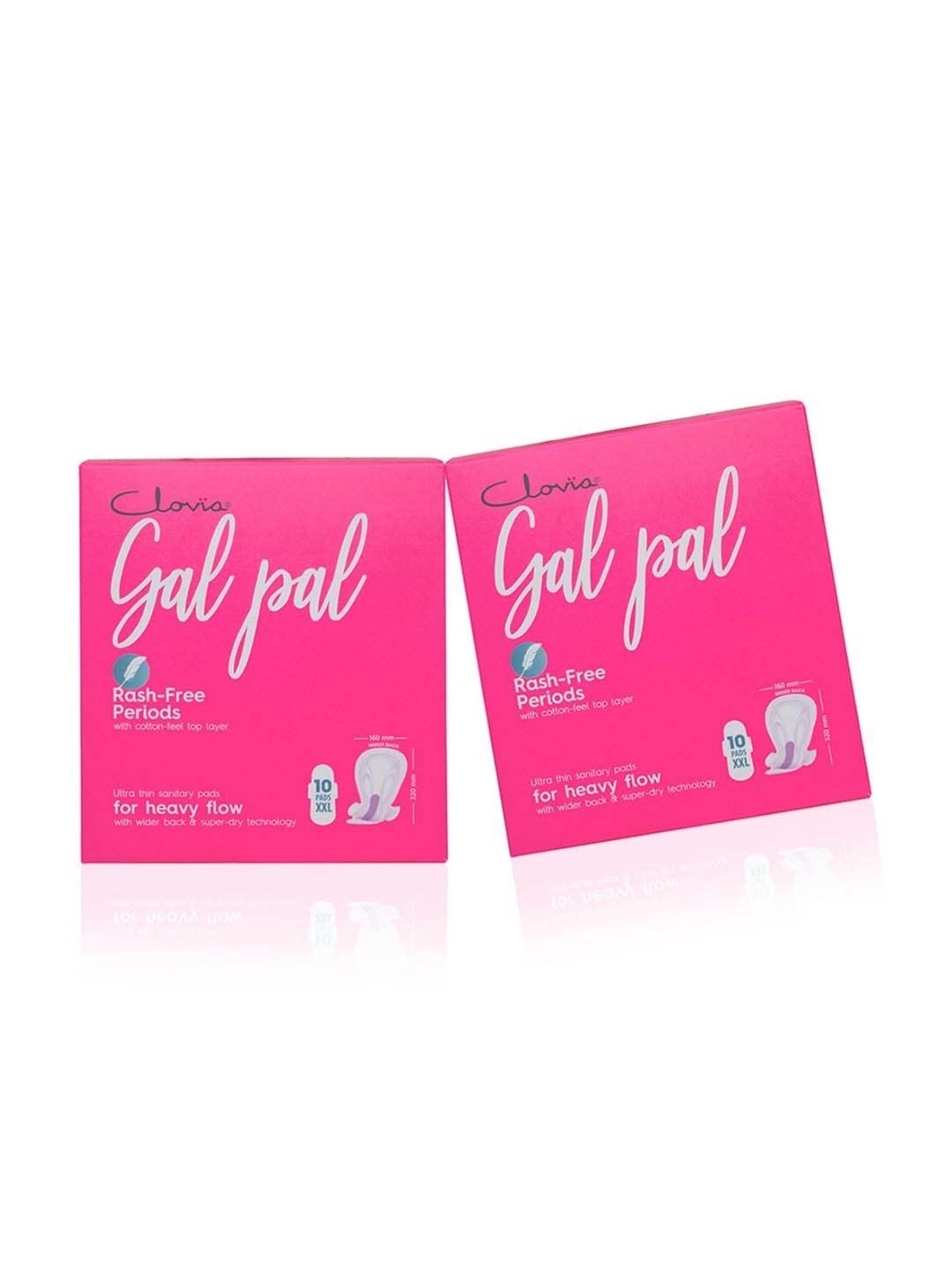 Clovia Botaniqa Gal Pal Sanitary 20 Pads XXL for Extra Heavy Flow - 320 mm