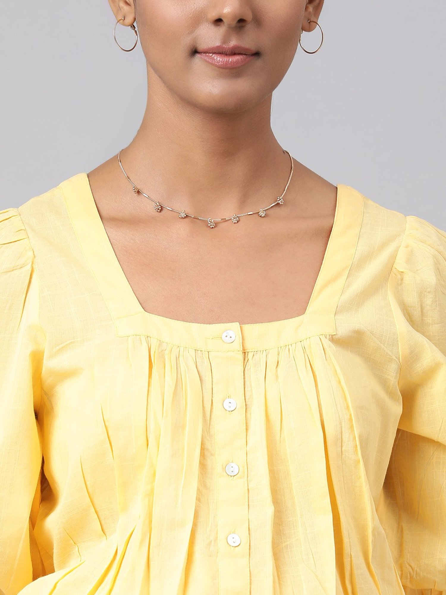 Fabindia Yellow Cotton Top