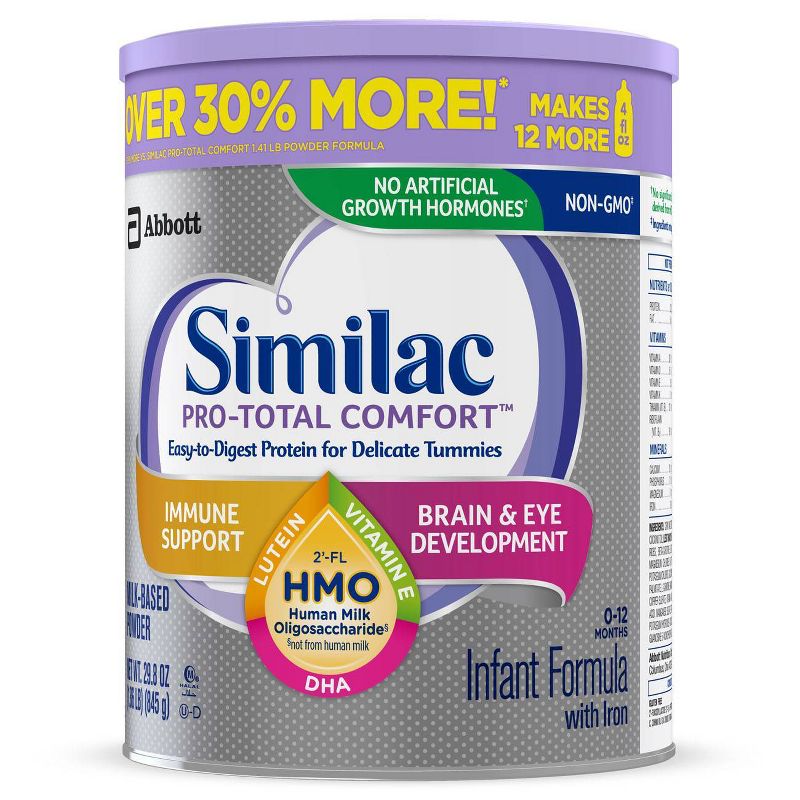 Similac Pro-Total Comfort Non-GMO Infant Formula with Iron Powder - 29.8oz