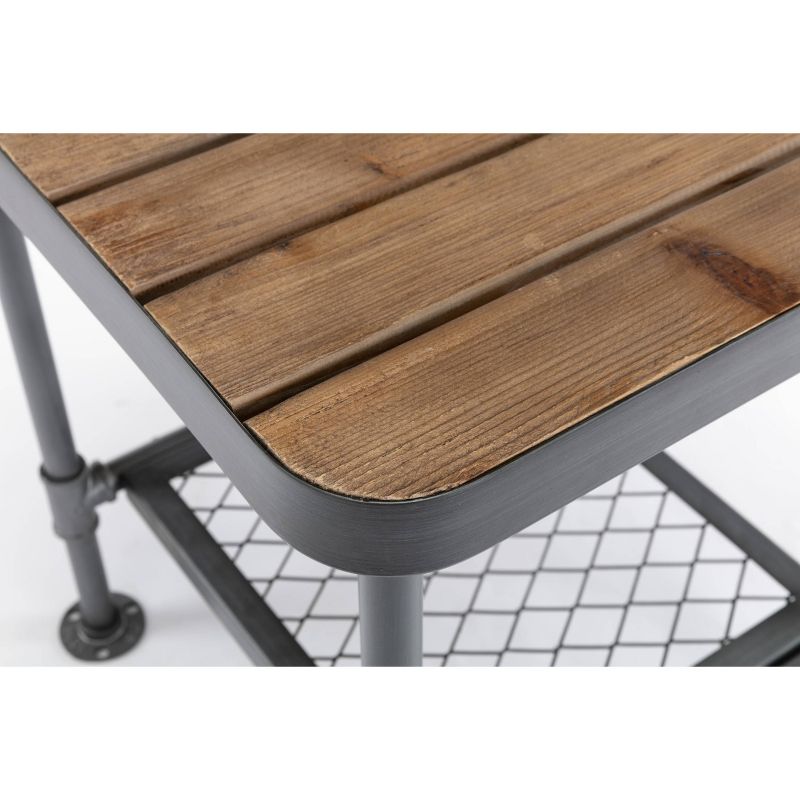 Newport End Table Gray/Natural - Boraam