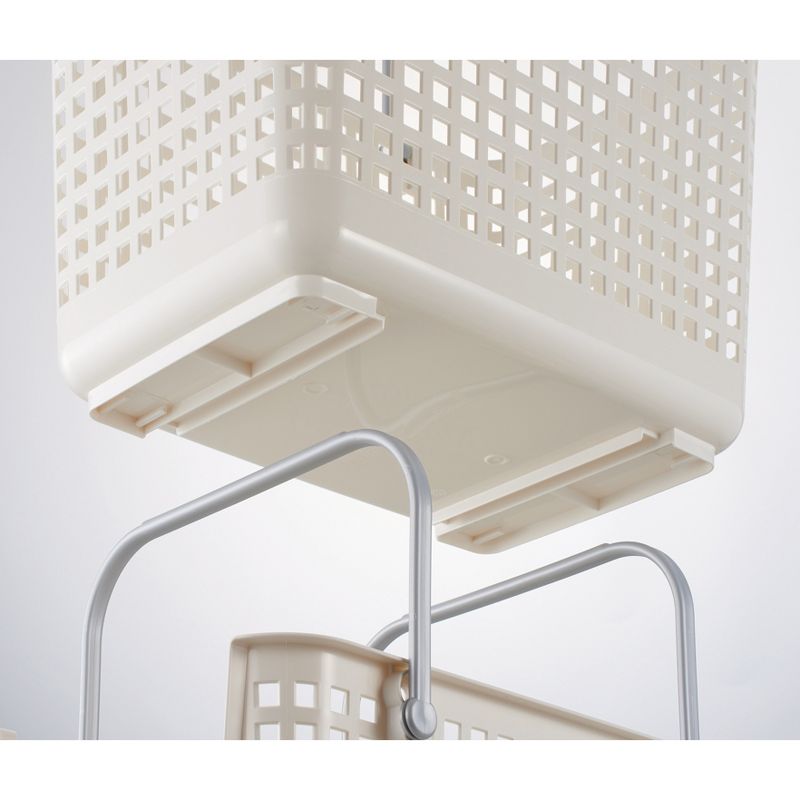 Like-it 13 x 19 x 24 Inch Large Midcentury Modern Scandinavian Style Square Durable Plastic Home Organizing Storage Basket, Mint Blue