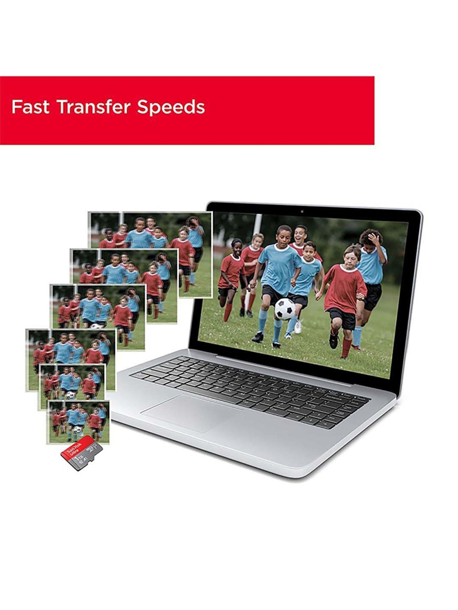 SanDisk Ultra 64GB Class 10 microSDXC UHS-I Card for Smartphones (Red/Grey)(Upto 140MBP/S)