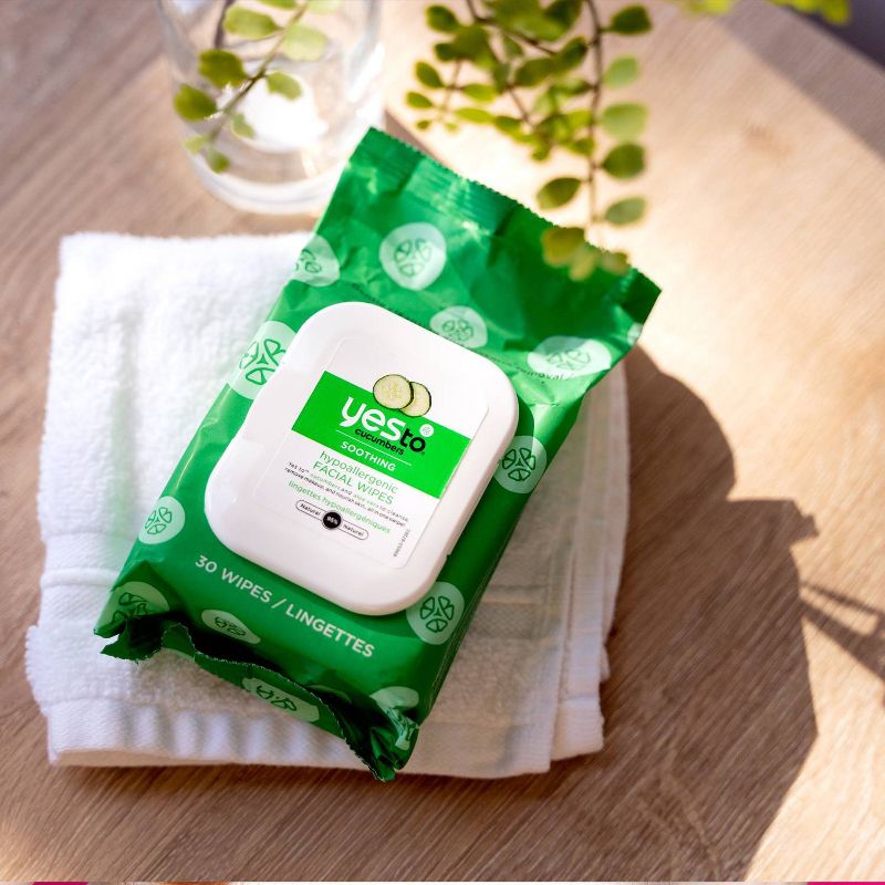 Yes to Cucumbers Hypoallergenic Facial Wipes - 30ct