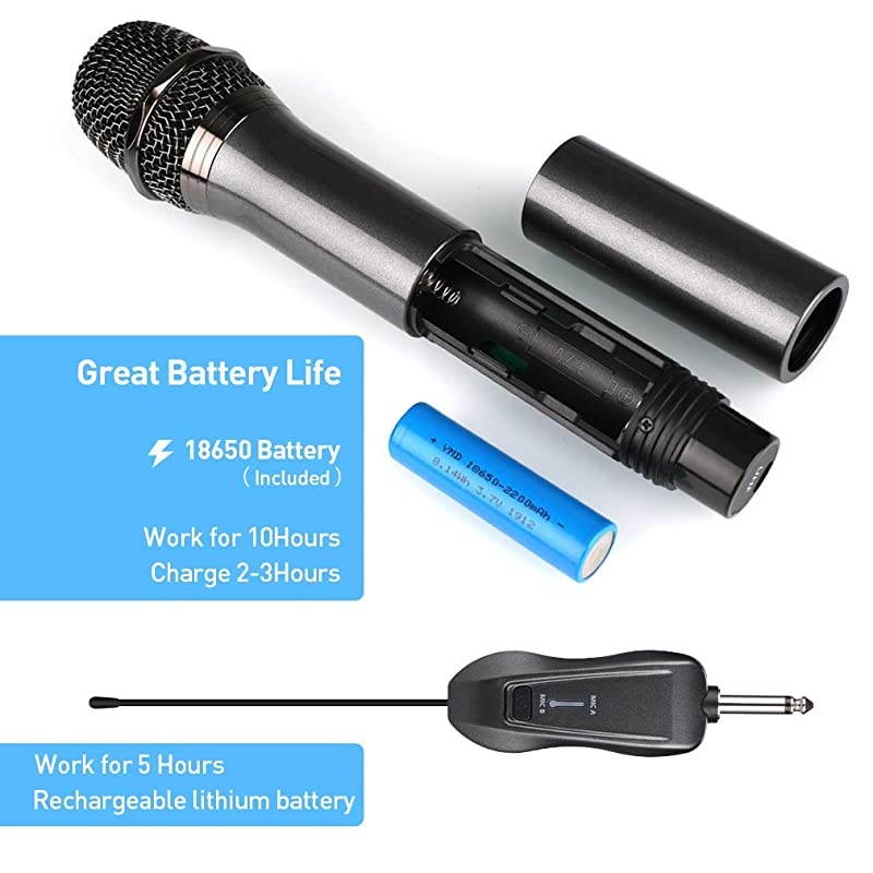 Wireless Microphone Wireless Microphone System with Adjustable Echo Volume UHF Wireless Microphone for Church Party