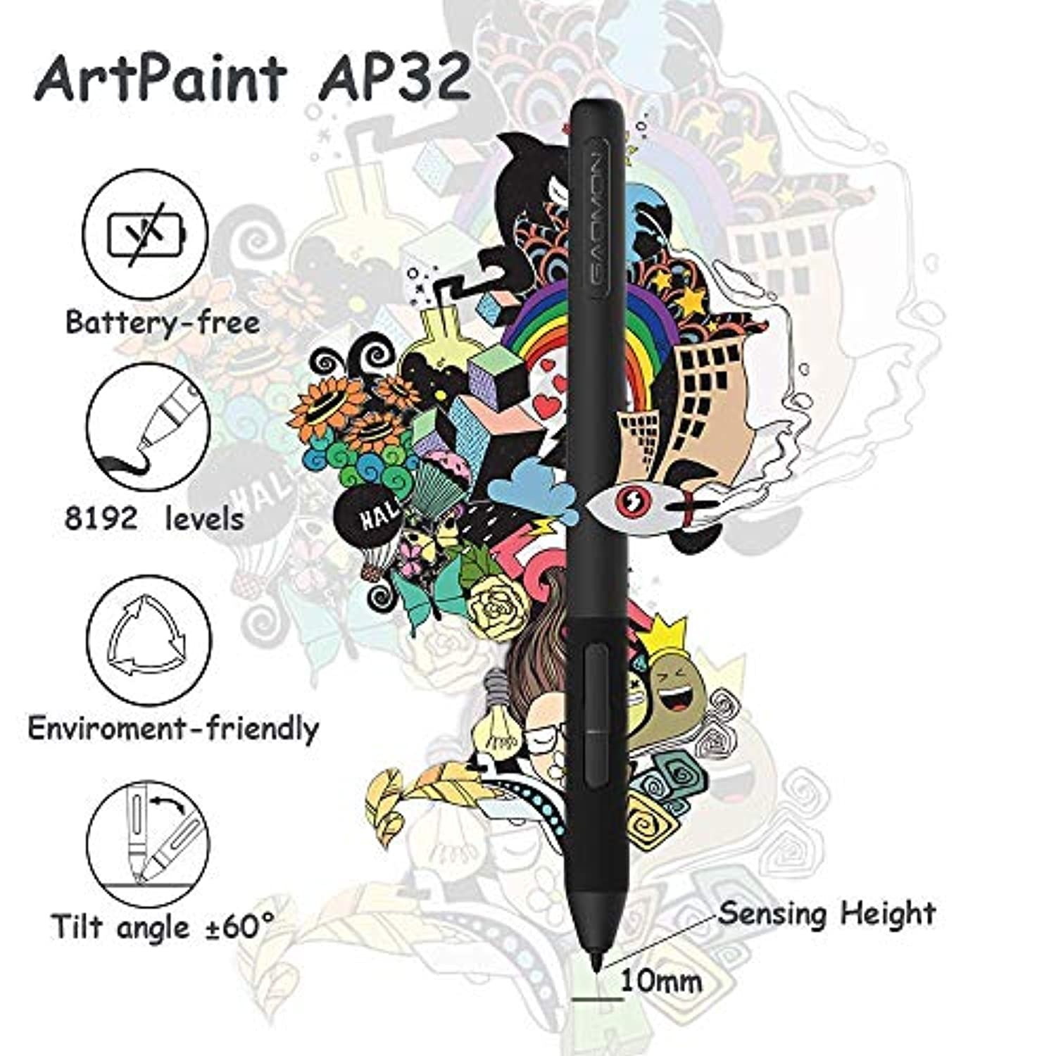 GAOMON M10K PRO Drawing Tablet  and  GAOMON Two-Finger Glove