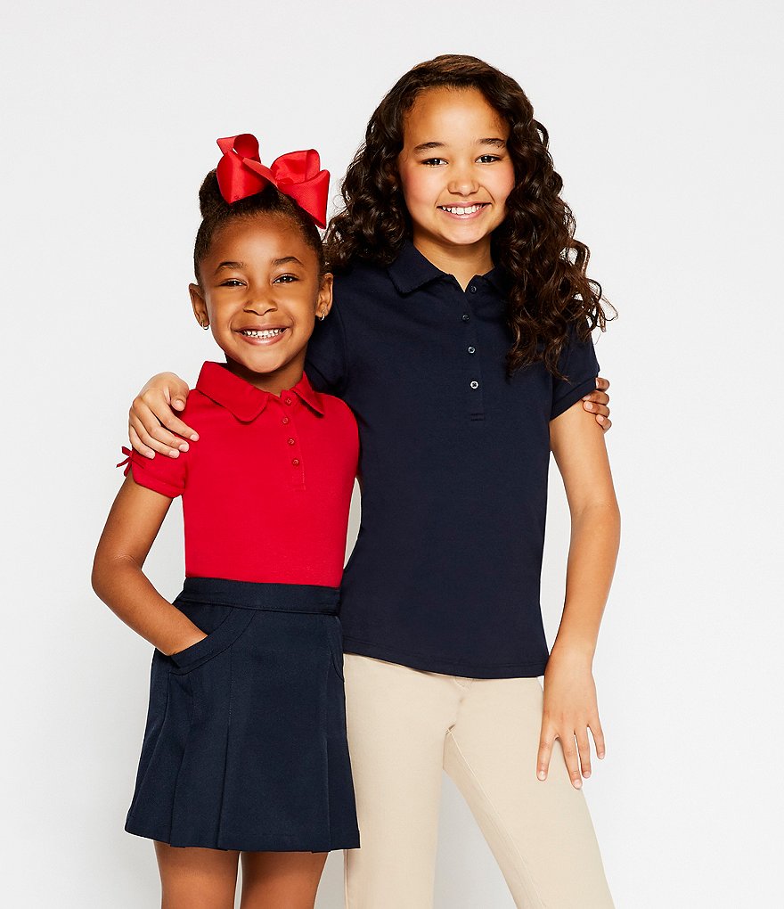 Nautica Big Girls 7-16 Short Sleeve Polo Shirt